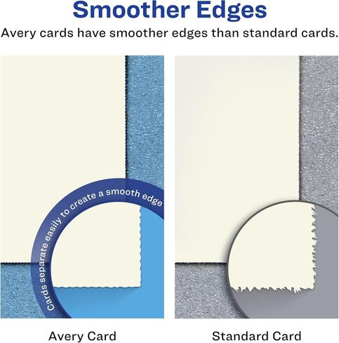 Avery Printable Postcards, 4.25" x 5.5", Ivory, 100 Blank Postcards for Laser and Inkjet Printers (5919) in Saudi Arabia