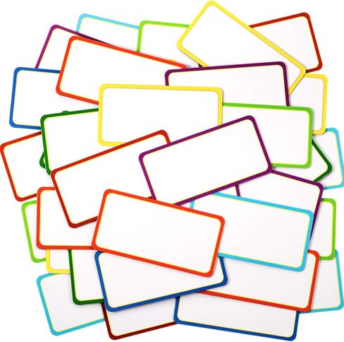 40 Pieces Magnetic Dry Erase Labels Name Plate Tags Flexible Magnetic Label Stickers for Whiteboards Refrigerator Crafts (Color B, 4 x 2 inch) in Saudi Arabia