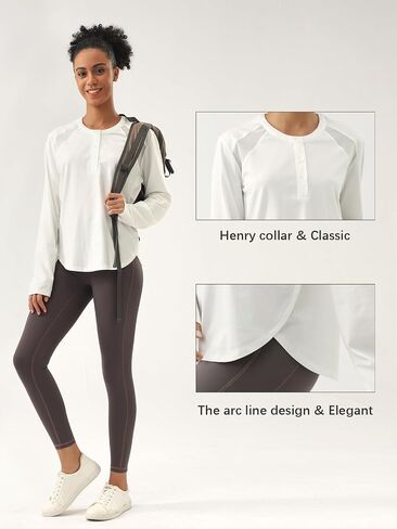 AARYA Women's Long Sleeve Workout Shirts Lightweight Cotton Running Yoga Tops for Women Athletic Shirts Active T Shirts Quick Dry Lilac XL in Saudi Arabia