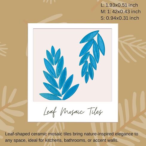 1.1 lbs Ceramic Leaf-Shaped Mosaic Tiles, Mixed Sizes, DIY Decor for Bathrooms, Living Rooms, Kitchens, Gardens (Orange Red) in Kuwait