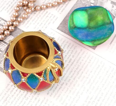 Ynxee Egg Shape Box with Heart Lid Epoxy Mold, for Small Trinket Jar Making, DIY Resin Casting Silicone Mold with 100pcs Matching Decorative Diamond in Kuwait