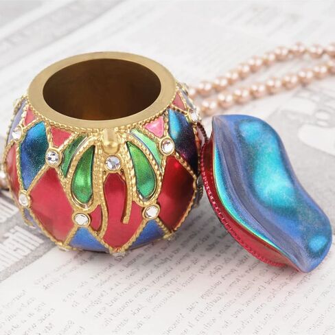 Ynxee Egg Shape Box with Heart Lid Epoxy Mold, for Small Trinket Jar Making, DIY Resin Casting Silicone Mold with 100pcs Matching Decorative Diamond in Kuwait