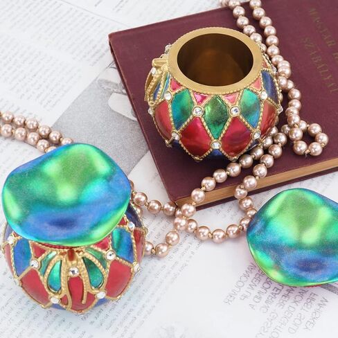 Ynxee Egg Shape Box with Heart Lid Epoxy Mold, for Small Trinket Jar Making, DIY Resin Casting Silicone Mold with 100pcs Matching Decorative Diamond in Kuwait