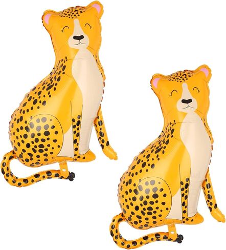 Giant Leopard Foil Balloons Jungle Safari Animal Birthday Party Decorations Mylar Balloon For Boy Kids Wild One Theme Birthday Party Decor Baby Shower Zoo Jaguar in Saudi Arabia