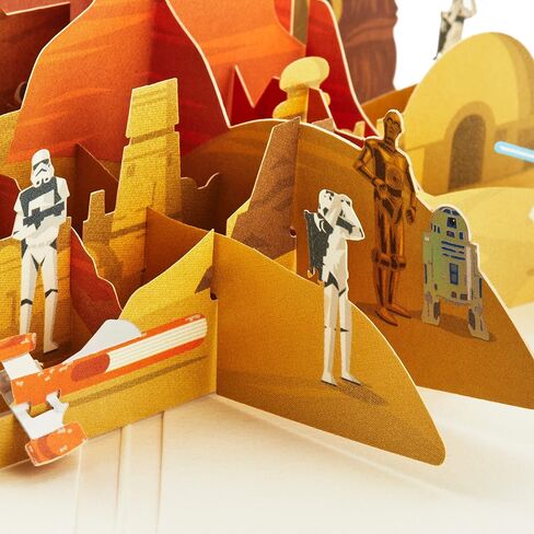 Hallmark Signature Paper Wonder Star Wars Pop Up Birthday Card (Luke Skywalker and Obi-Wan), May the 4th in Saudi Arabia