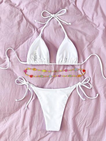 Shenhe Women's 2 قطعة مثيرة البيكيني مجموعات الرسن TIE Side Swimsuits in Kuwait
