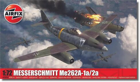 مجموعة هدايا طائرة Airfix Model Airplane - A03090A Messerschmitt ME262A -1A/2A ، مجموعات طرازات الطائرات البلاستيكية للبالغين والأطفال 14+ ، مستوى المهارة 2 ، 1:72 النماذج العسكرية WW2 - نماذج طائرة حقيقية in Kuwait