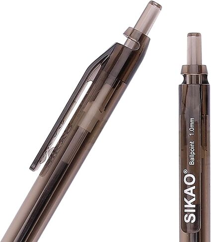 Black Pens Bulk, Box of 60 Pack Black Ink Pens Ballpoint Smooth Writing Pens No Smudge, Retractable Ball Point Pens Medium Point, Click Pens, Server Pens for Waitress, School Office Supplies in Saudi Arabia