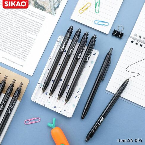 Black Pens Bulk, Box of 60 Pack Black Ink Pens Ballpoint Smooth Writing Pens No Smudge, Retractable Ball Point Pens Medium Point, Click Pens, Server Pens for Waitress, School Office Supplies in Saudi Arabia