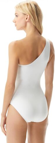 Michael Kors Women's Standard Solid Logo Ring Shoulder One Piece, Bright Royal in Saudi Arabia