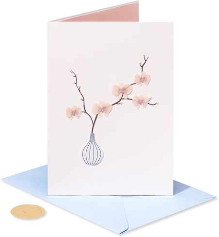 Papyrus Birthday Card for Her (Orchid in Vase) in Saudi Arabia
