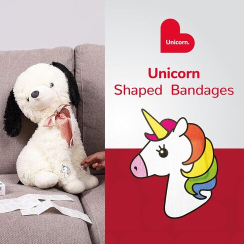 BioSwiss Bandages, Unicorn Shaped Self Adhesive Bandage, Latex Free Sterile Wound Care, Fun First Aid Kit Supplies for Kids, 24 Count in Saudi Arabia