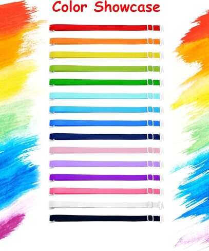 PET SHOW 150 Pack Dog Bow Tie Straps DIY Extension Strap with Adjustable Buckles 15 Colors Available Suitable for Almost All Types of Dog Bow Ties Cat Pets Neckties Accessories with Clips in Kuwait