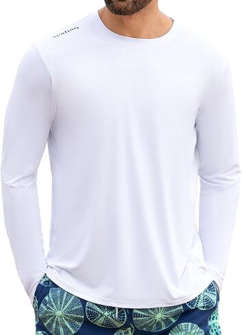 ملاك موسم القمصان الطفح الجلدي للرجال طويلة الأكمام الصيفية شمس شمس upf 50 Quick Dry Gray Phaterproof Swim Shirt في الهواء الطلق. in Kuwait