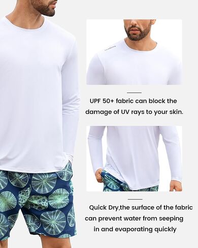 ملاك موسم القمصان الطفح الجلدي للرجال طويلة الأكمام الصيفية شمس شمس upf 50 Quick Dry Gray Phaterproof Swim Shirt في الهواء الطلق. in Kuwait