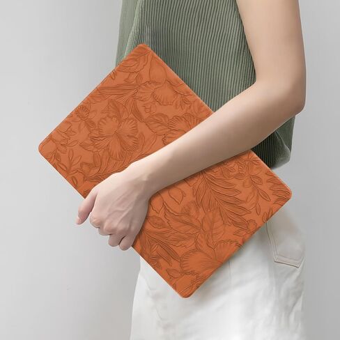 DTangLsm for MacBook Pro 13 inch Case M2 2024 2023 2022-2016 A2338 M1 A2289 A2251 A2159 A1989 A1706 A1708 Texture Leather MacBook Pro Case Plastic Hard Shell Case&Keyboard Cover, Green Embossed Floral in Kuwait