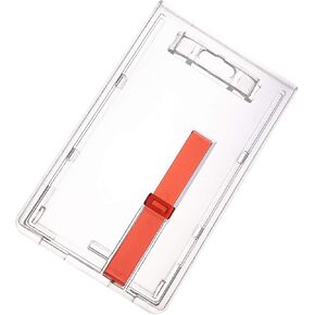 Fallen One Hard Plastic Vertical ID Card Badge Holder with Red Extractor Slide, 5 Pack