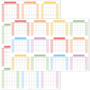Hadley Designs Colorful 12 Month Dry Erase Calendar For Wall - Large Calendar Whiteboard Wall, Large Wall Calendar Dry Erase Monthly, Big Wall Calendar, Yearly Wall Calendar 2025