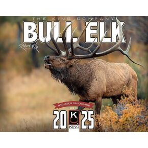 2025 Monster Bull Elk Signature Series Wall Calendar 16-Month X-Large Size 14x22, Best Big Elk Calendar by The KING Company-Monster Calendars