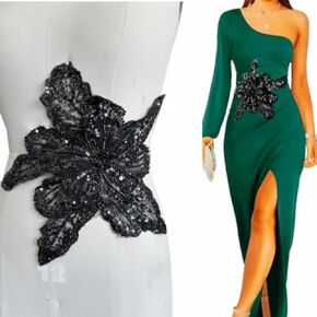 أحجار الراين المصنوعة يدويًا ، حشود خياطة ، حجارة حجارة ، بقع الدانتيل ، بريق متعدد الألوان ، خياطة على الترتر ، ملحقات ، بالخرز ، ثياب الزفاف ، ملابس ديي ، 12x10 بوصة (حمراء) in Kuwait