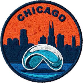 Chicago Illinois Patch Embroidered Iron on Patches for Clothes Backpacks Bags Jeans Jackets Size 3" ID45095