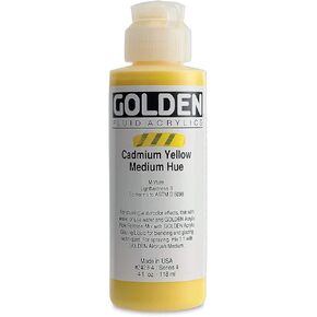 Golden Fluid Acrylics - Cadmium Yellow Medium Hue - 4 oz Bottle