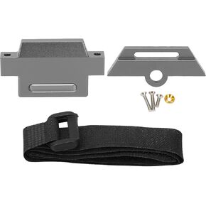 RC Car Battery Plate,Aluminum Alloy Battery Mounting Plate Tray Battery Holder Mount with Strap for 1/10 Slash 2WD 5822 5822A Chassis (Gray)