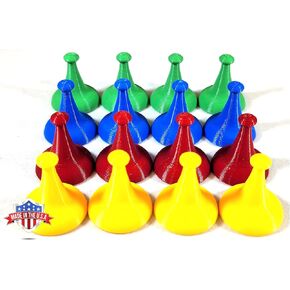 Sorry Board Game Replacement Pieces Parts Movers 16 Red Green Blue Yellow