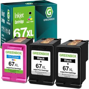3 Pack 67XL Ink Cartridges Black/Color Combo Replacement for HP 67 XL 67XL Ink Cartridge for DeskJet 4155e 2734e 4100e 2855e 4255e 2700 2755e 2700e Envy 6055e 6000 6455e 6400 Printer Ink 67