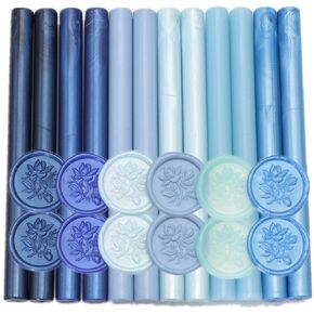 Metallic Gold Sealing Wax Sticks, ONWINPOR 12 Pcs Assorted Color Wax Seal Sticks for Wax Seal Stamp, 6 Colors Bronze Gold Wax Seal Sticks Set for 0.43'' Glue Gun Wax Sealing Sticks (Metallic)