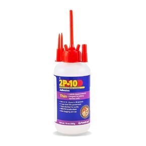 FastCap 2P-10 - Thin – High Performance Super Glue - CA (Cyanoacrylate Adhesive) -10 oz/283g. Perfect for Micro or Hairline Cracks. 2-Part Adhesive. Activator Sold Separately (1-Bottle)