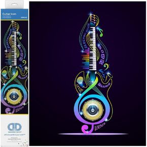 Diamond Dotz Guitar Icon Diamond Painting Kits for Adults - Diamond Art Kits a Relaxing Creative Craft Kit with Dotz Gems 12x30 in Kuwait