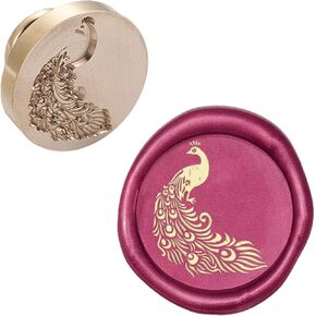 CRASPIRE Peacock Wax Seal Stamp Head Replacement Bird Removable Sealing Brass Stamp Head Olny Replacement Brass Head for Creative Gift Envelopes Invitations Cards Decoration