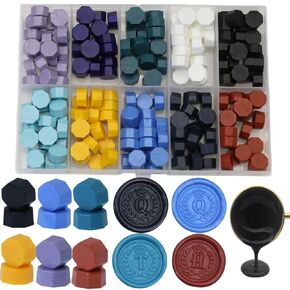 Wax Seal Beads 20 Color, Assorted Colors Sealing Wax Beads Kit, Purple Series Wax Sealing Beads Octagon for Wax Stamp Sealing, Perfect for Wedding Invitations, Letter Sealing (20D)