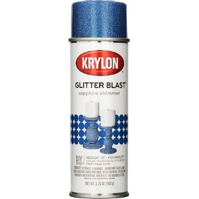 Krylon K03814A00 Glitter Blast Glitter Spray Paint for Craft Projects, Sapphire Shimmer Blue, 5.75 oz