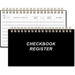 Check Registers for Personal Checkbook - A6 Blank Ledger Transaction Registers for Personal, Check Register Book for Checking and Saving Account, Deposit and Credit Card, 3,75" x 6.75", Blue in Kuwait