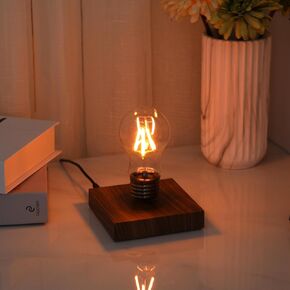Levitating Floating Light Bulb, Magnetic Levitation Wireless Bulb Lamp, Gravity Lamps, Magnetic Levitating Decor& Display for Room and Office, Unique Tech Gift and Toy.