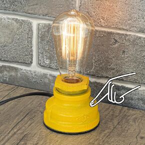 Touch Control Table Lamp Vintage Desk Lamp Small Industrial Touch Light Bedside Dimmable Nightstand Lamp Steampunk Accent Light Edison Lamp Base Antique Night Light for Living Room Bedroom