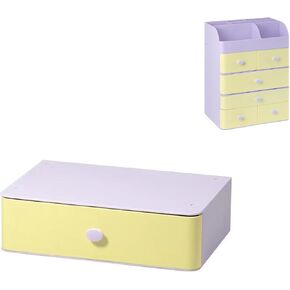 Pencil Organizer Desk Organizers Accessories,Stackable Makeup Organizer Multi-Functional Desktop Drawer Storage for Office Art Supplies (3 Drawer)