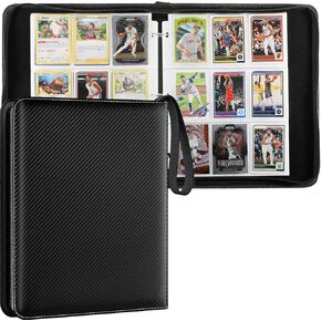 MaxGear 9 Pocket Trading Card Binder, 900 Cards Capacity, Double-Sided with Zipper, 50 Removable Sleeves, Ideal for MTG, TCG, Yu-Gi-Oh!, and Sports Cards