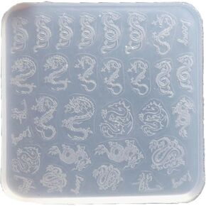 Practical Thin Silicone Nail Art Mold Transparent Stamping Plate Nails Stencils Silicone Molds for Epoxy Resin Casting
