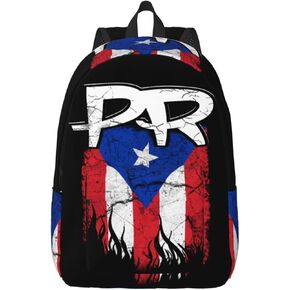 Puerto Rico Pr Flag Backpack with Adjustable Straps, Suitable for Travel Picnics Activities