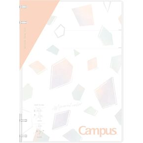 Kokuyo Campus Refillable Notebook, B5 2x2 Slim Ring Binder Notebook with Customizable Title Page, 40 Sheets Capacity. Suitable for 26 Holes Loose Leaf Paper, Mineral Color Sheer Purple (Le-NP704-L1V)