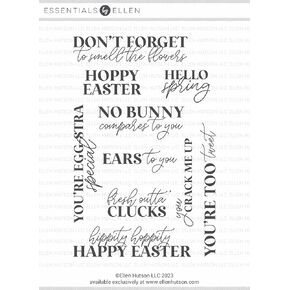 Ellen Hutson, Essentials by Ellen, Ears to You Stamp Set, Card Making, Papercrafts, Scrapbooking, DIY, Easter, Greetings, Words, Sentiments