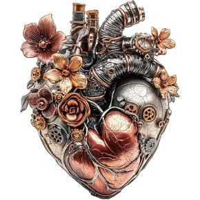 KAAYEE Wooden Puzzles for Adults Visual 3D Mechanical Heart Wooden Jigsaw Puzzles for Adults 220 Pieces Unique Shaped Wood Puzzle Gifts for Adults and Kids Heart Puzzles (14.1 * 11.3 in)