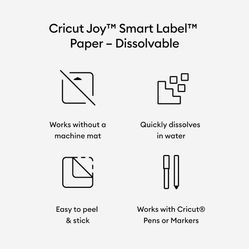 ورق قابل للكتابة بملصق ذكي من Cricut Joy - ورق حرفي - 5.5 بوصة × 12 بوصة - صناعة الملصقات بنفسك لتنظيم المنزل، وملصقات الزفاف، وملصقات العناوين in Saudi Arabia
