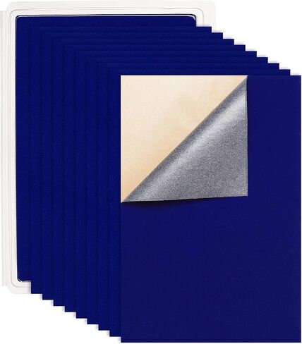 Benecreat 20pcs الأزرق في المخملية المخملية الأزرق اللزج الخلفي الخلفي ، ورقة A4 (8.3 "× 11.8") ، متعددة الأدوات المتينة ذاتية ومقاومة للماء لفن المهرجان وصنع الحرف in Saudi Arabia