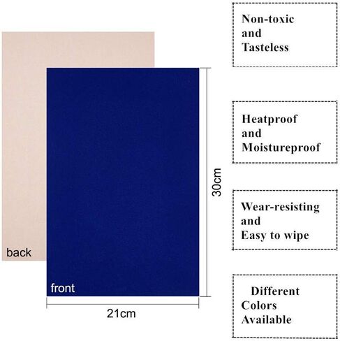 Benecreat 20pcs الأزرق في المخملية المخملية الأزرق اللزج الخلفي الخلفي ، ورقة A4 (8.3 "× 11.8") ، متعددة الأدوات المتينة ذاتية ومقاومة للماء لفن المهرجان وصنع الحرف in Saudi Arabia