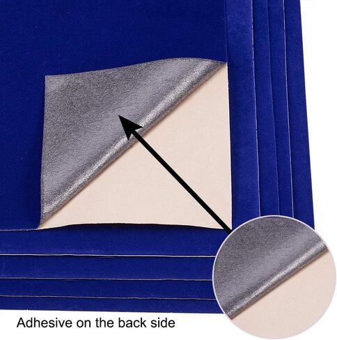 Benecreat 20pcs الأزرق في المخملية المخملية الأزرق اللزج الخلفي الخلفي ، ورقة A4 (8.3 "× 11.8") ، متعددة الأدوات المتينة ذاتية ومقاومة للماء لفن المهرجان وصنع الحرف in Saudi Arabia