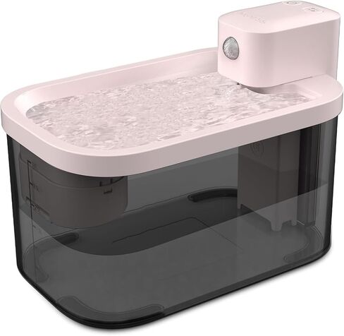 Dogness 3.2L FOUNTAIN FOUNTAIN FOUNTAIN WARE CAT اللاسلكي ، FULTRATION FILTRATION PET FOUNTAIN 5000MAH بطارية قابلة لإعادة الشحن تعمل على موزع مياه الكلاب التلقائي مع مستشعر SUPER SILPLIS SILPLIS WIFI (الوردي) in Saudi Arabia